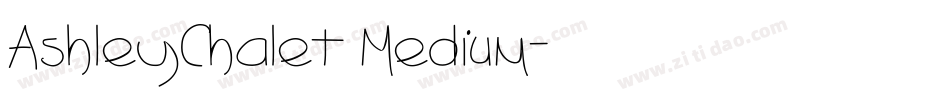 AshleyChalet Medium字体转换